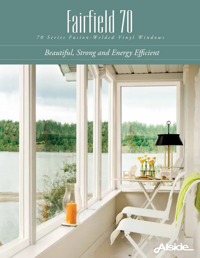Cover of the Alside Fairfield 70 Series windows brochure