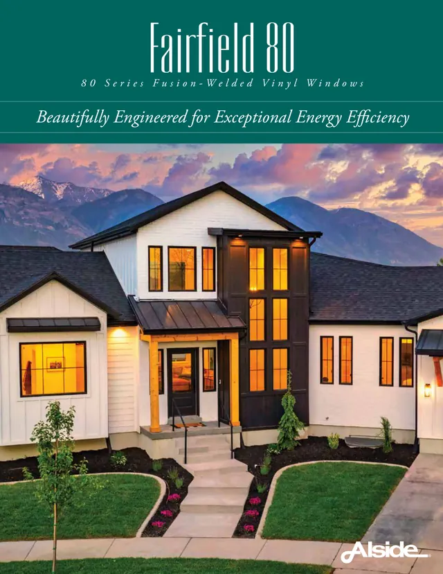 Cover of the Alside Fairfield 80 Series windows brochure