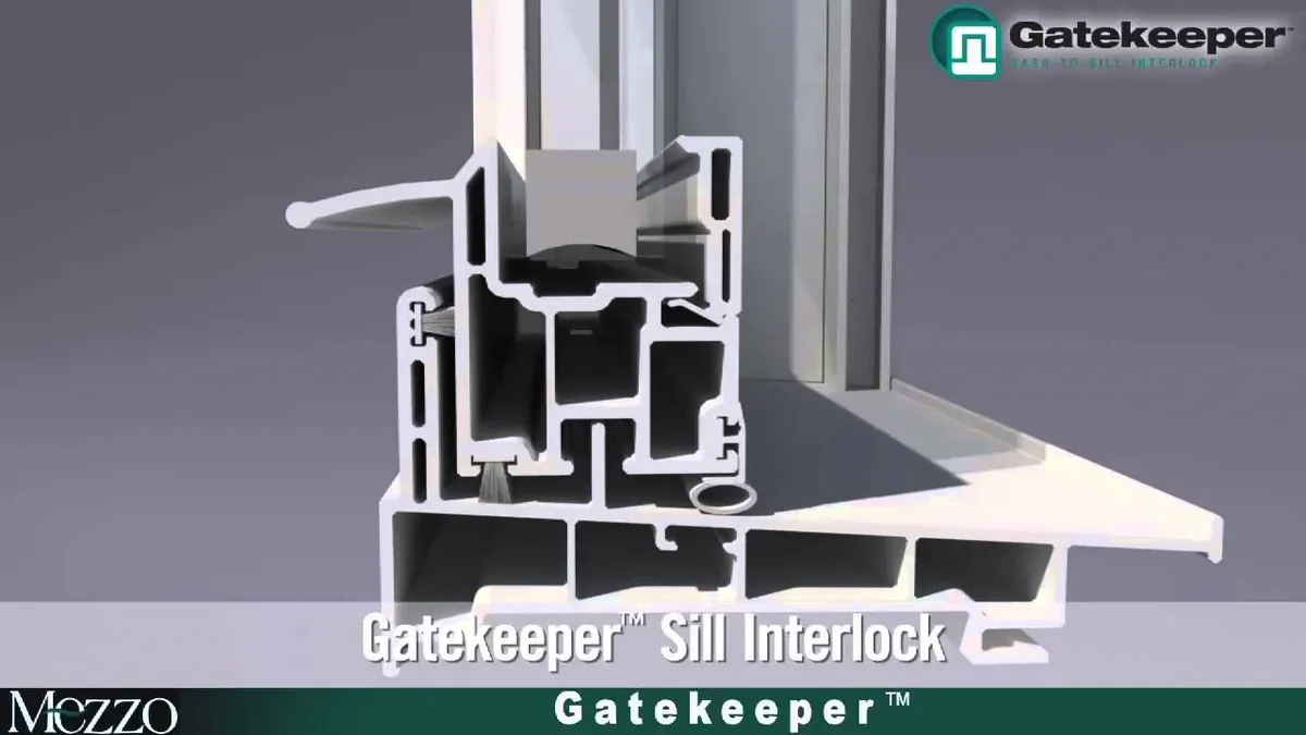 Cutaway of the Gatekeeper sash to sill interlock