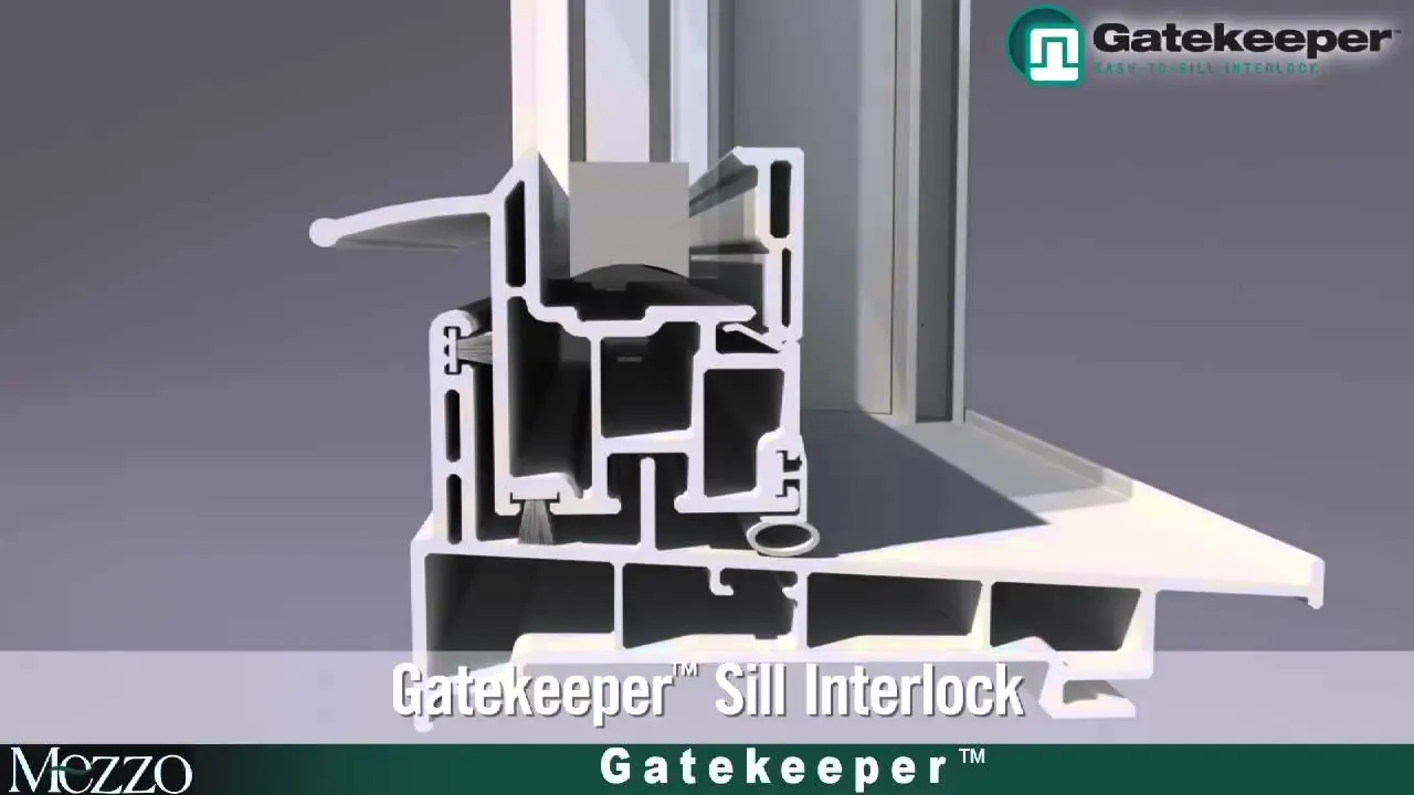 Cutaway of the Mezzo Gatekeeper sill interlock from the Alside video